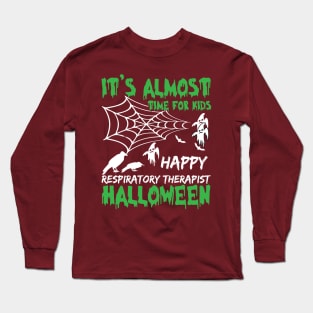 Spooky Halloween Respiratory Therapy Long Sleeve T-Shirt